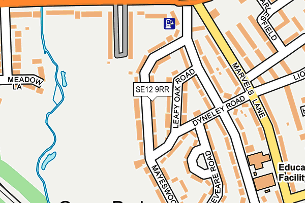 SE12 9RR map - OS OpenMap – Local (Ordnance Survey)