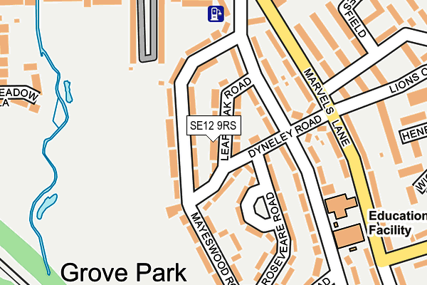 SE12 9RS map - OS OpenMap – Local (Ordnance Survey)