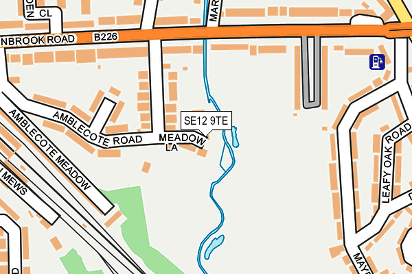 SE12 9TE map - OS OpenMap – Local (Ordnance Survey)