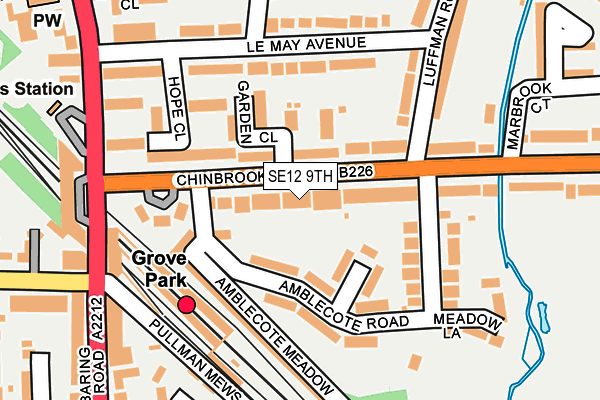 SE12 9TH map - OS OpenMap – Local (Ordnance Survey)