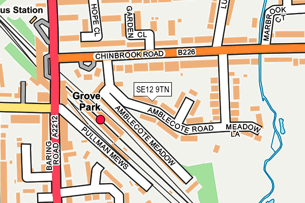 SE12 9TN map - OS OpenMap – Local (Ordnance Survey)
