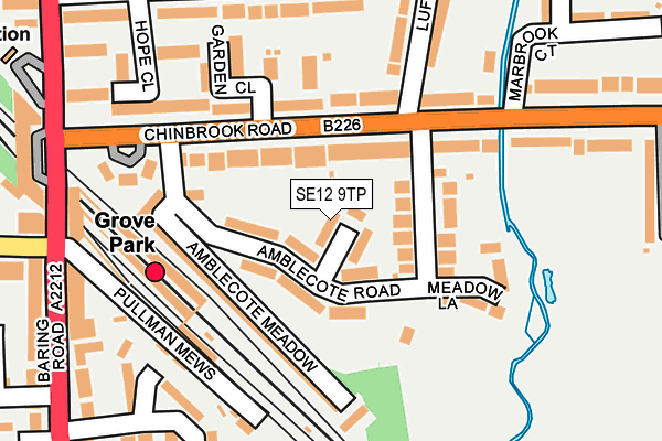 SE12 9TP map - OS OpenMap – Local (Ordnance Survey)
