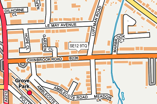 SE12 9TQ map - OS OpenMap – Local (Ordnance Survey)