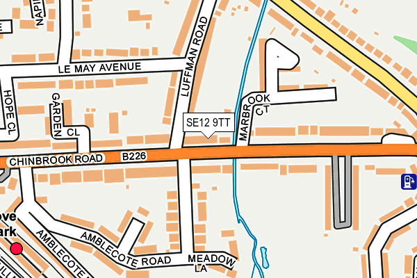 SE12 9TT map - OS OpenMap – Local (Ordnance Survey)