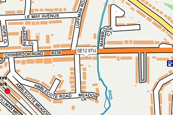 SE12 9TU map - OS OpenMap – Local (Ordnance Survey)