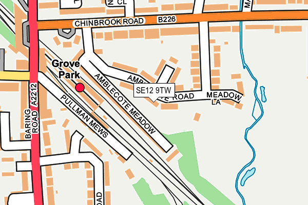 SE12 9TW map - OS OpenMap – Local (Ordnance Survey)