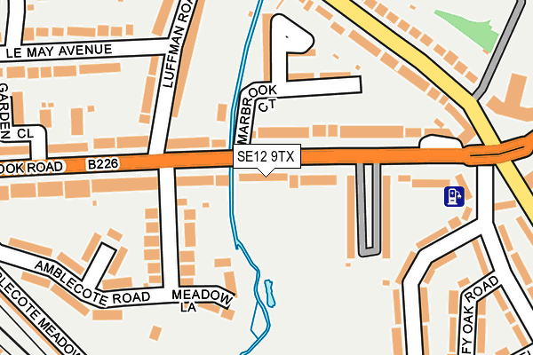 SE12 9TX map - OS OpenMap – Local (Ordnance Survey)