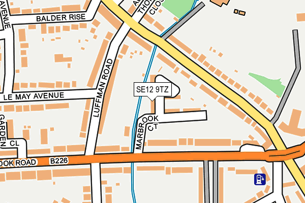SE12 9TZ map - OS OpenMap – Local (Ordnance Survey)