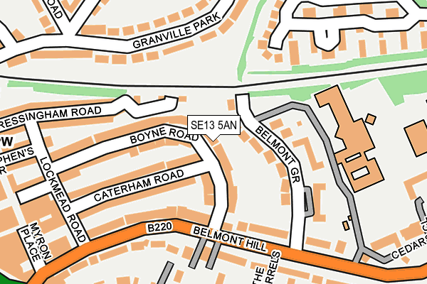 SE13 5AN map - OS OpenMap – Local (Ordnance Survey)