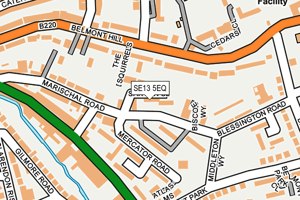 SE13 5EQ map - OS OpenMap – Local (Ordnance Survey)