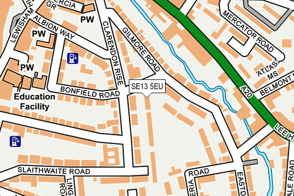 SE13 5EU map - OS OpenMap – Local (Ordnance Survey)