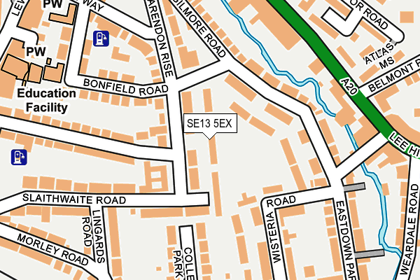 SE13 5EX map - OS OpenMap – Local (Ordnance Survey)