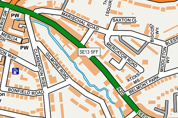 SE13 5FF map - OS OpenMap – Local (Ordnance Survey)