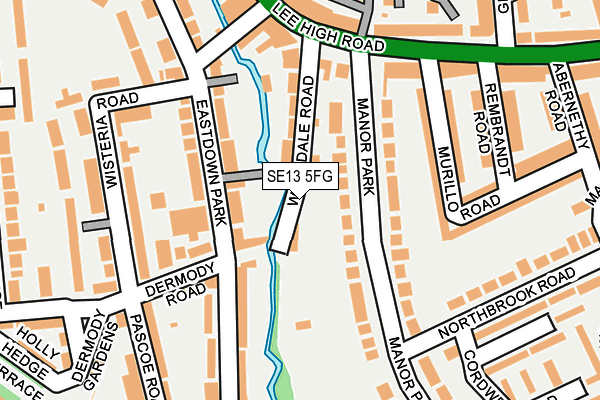 SE13 5FG map - OS OpenMap – Local (Ordnance Survey)