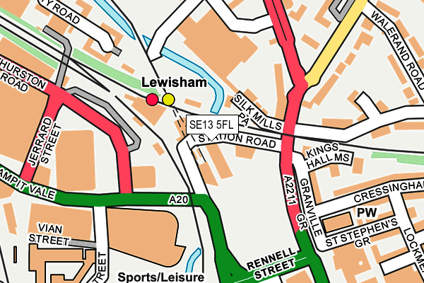 SE13 5FL map - OS OpenMap – Local (Ordnance Survey)