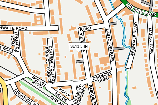 SE13 5HN map - OS OpenMap – Local (Ordnance Survey)