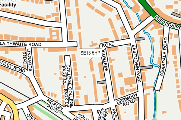 SE13 5HP map - OS OpenMap – Local (Ordnance Survey)