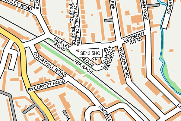 SE13 5HQ map - OS OpenMap – Local (Ordnance Survey)