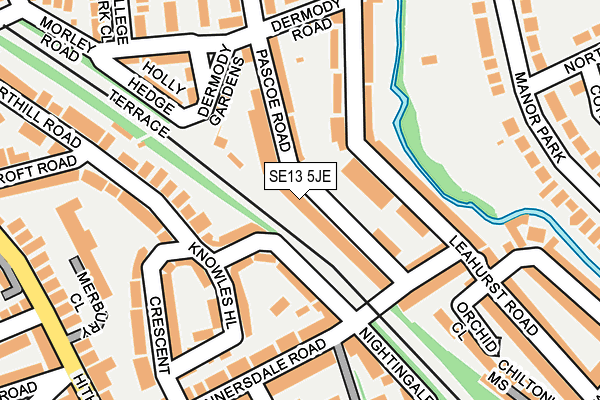 SE13 5JE map - OS OpenMap – Local (Ordnance Survey)