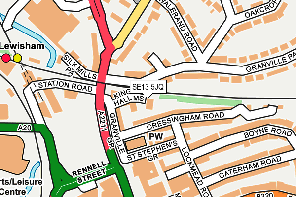 SE13 5JQ map - OS OpenMap – Local (Ordnance Survey)