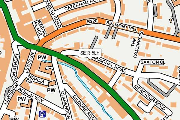 SE13 5LH map - OS OpenMap – Local (Ordnance Survey)