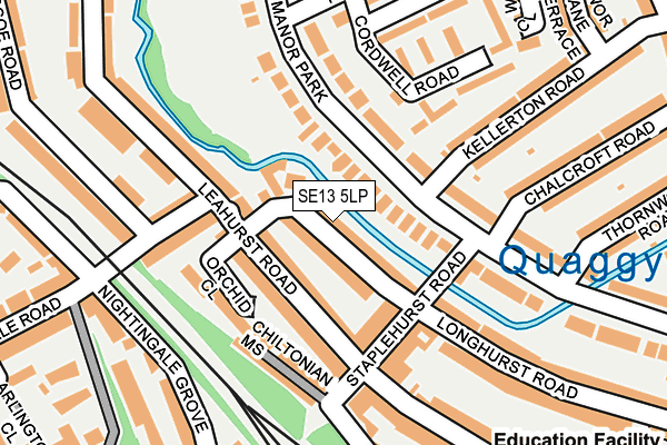 SE13 5LP map - OS OpenMap – Local (Ordnance Survey)