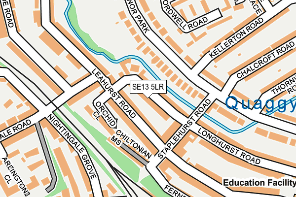 SE13 5LR map - OS OpenMap – Local (Ordnance Survey)