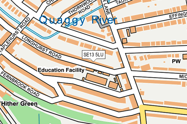 SE13 5LU map - OS OpenMap – Local (Ordnance Survey)