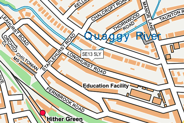 SE13 5LY map - OS OpenMap – Local (Ordnance Survey)