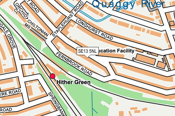 SE13 5NL map - OS OpenMap – Local (Ordnance Survey)