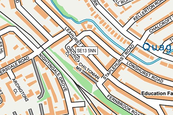SE13 5NN map - OS OpenMap – Local (Ordnance Survey)