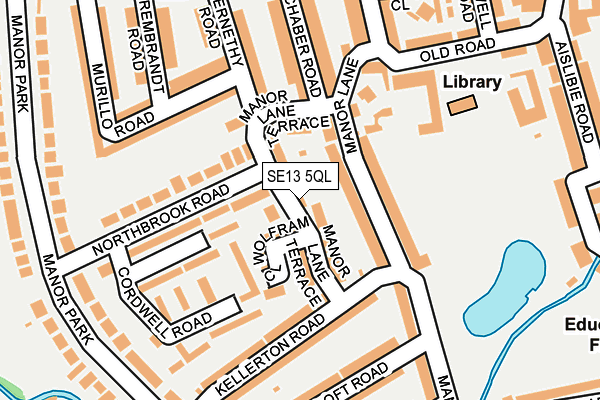 SE13 5QL map - OS OpenMap – Local (Ordnance Survey)
