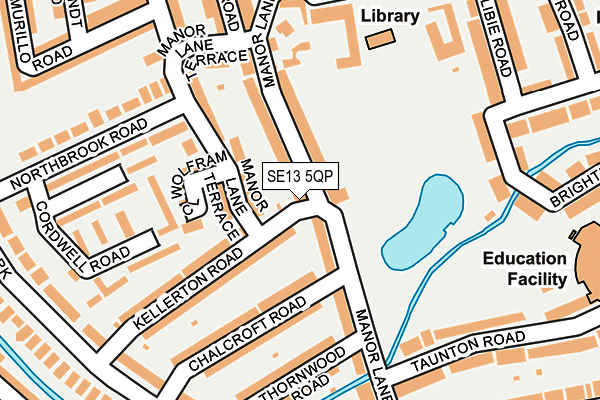 SE13 5QP map - OS OpenMap – Local (Ordnance Survey)