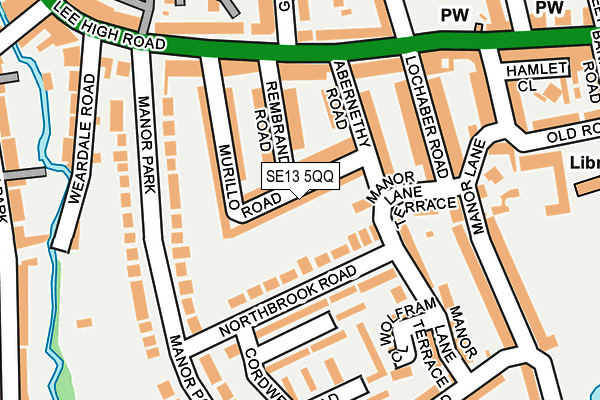 SE13 5QQ map - OS OpenMap – Local (Ordnance Survey)
