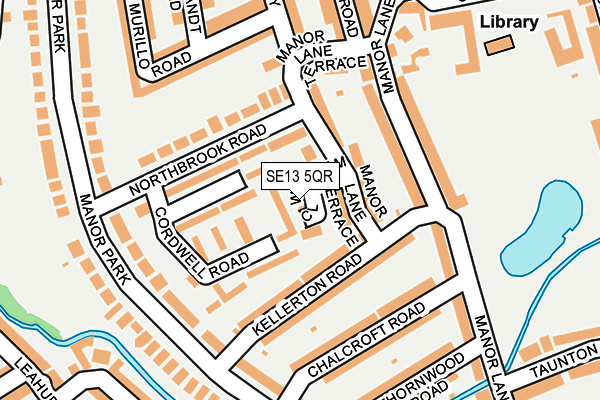 SE13 5QR map - OS OpenMap – Local (Ordnance Survey)