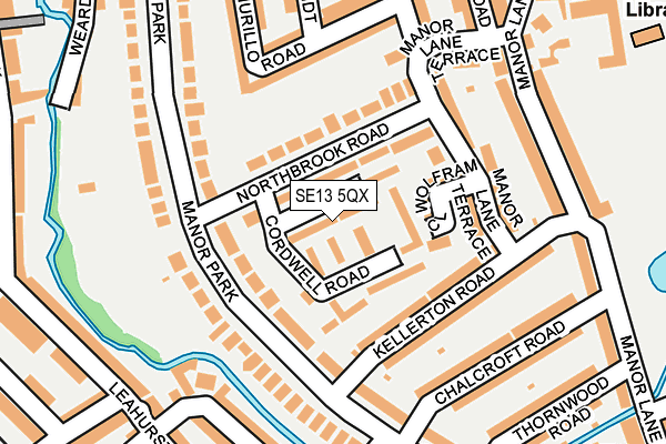SE13 5QX map - OS OpenMap – Local (Ordnance Survey)