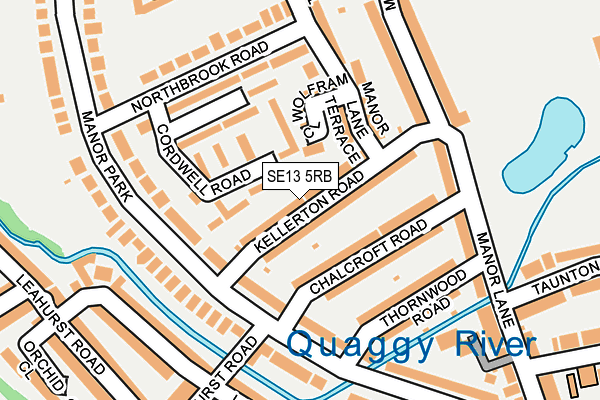 SE13 5RB map - OS OpenMap – Local (Ordnance Survey)