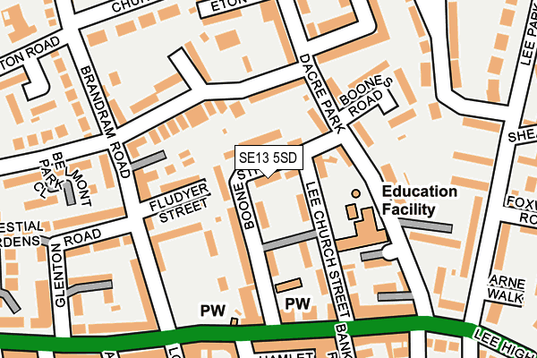 SE13 5SD map - OS OpenMap – Local (Ordnance Survey)