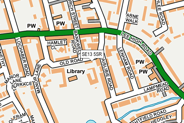 SE13 5SR map - OS OpenMap – Local (Ordnance Survey)