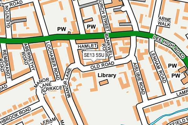 SE13 5SU map - OS OpenMap – Local (Ordnance Survey)