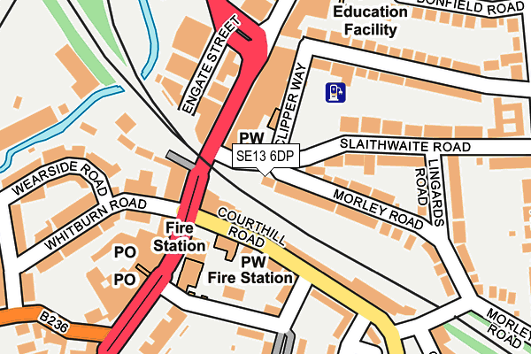 SE13 6DP map - OS OpenMap – Local (Ordnance Survey)