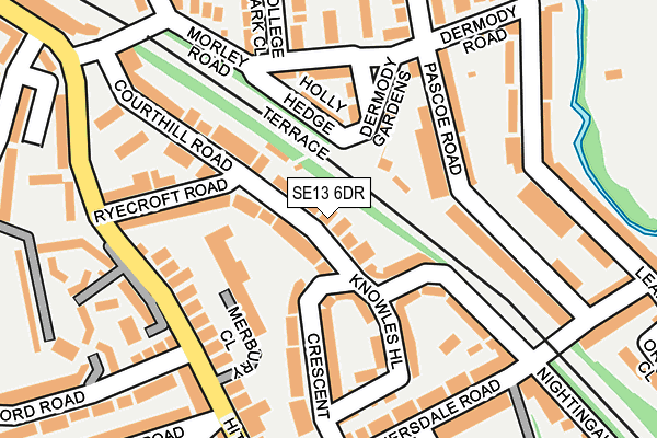 SE13 6DR map - OS OpenMap – Local (Ordnance Survey)