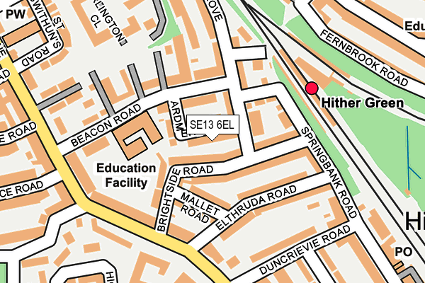 SE13 6EL map - OS OpenMap – Local (Ordnance Survey)