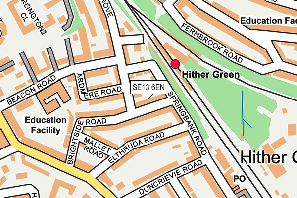 SE13 6EN map - OS OpenMap – Local (Ordnance Survey)