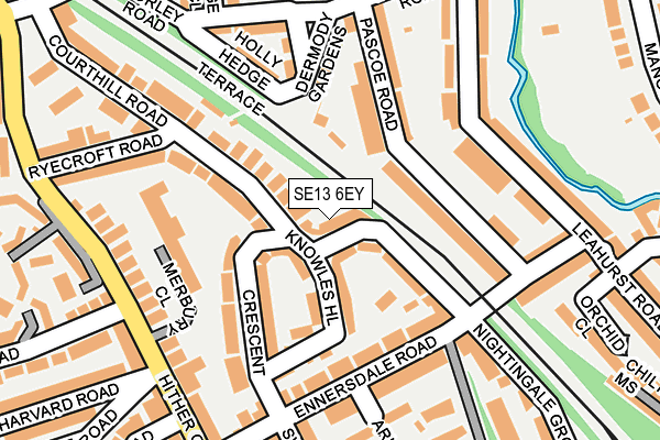 SE13 6EY map - OS OpenMap – Local (Ordnance Survey)