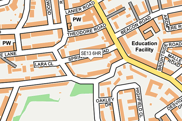 SE13 6HR map - OS OpenMap – Local (Ordnance Survey)