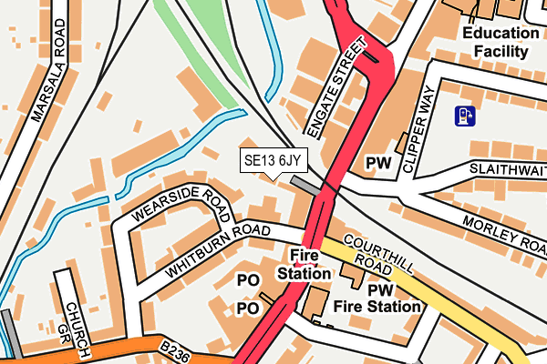 SE13 6JY map - OS OpenMap – Local (Ordnance Survey)