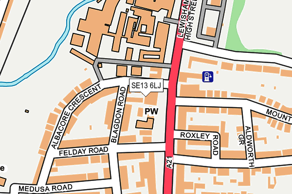 SE13 6LJ map - OS OpenMap – Local (Ordnance Survey)
