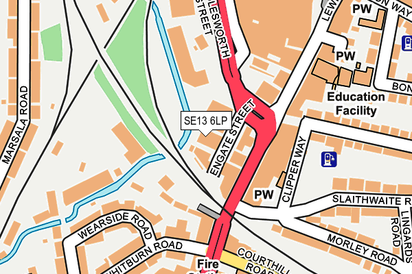 SE13 6LP map - OS OpenMap – Local (Ordnance Survey)