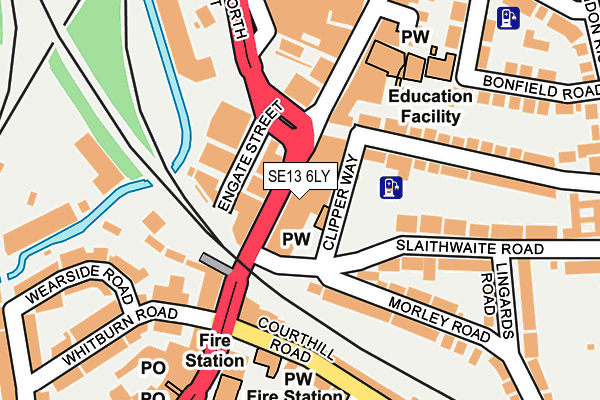 SE13 6LY map - OS OpenMap – Local (Ordnance Survey)